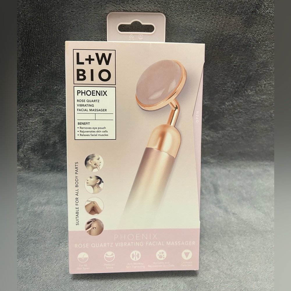Luxe + Willow Bio Phoenix Rose Quartz Vibrating Facial Massager